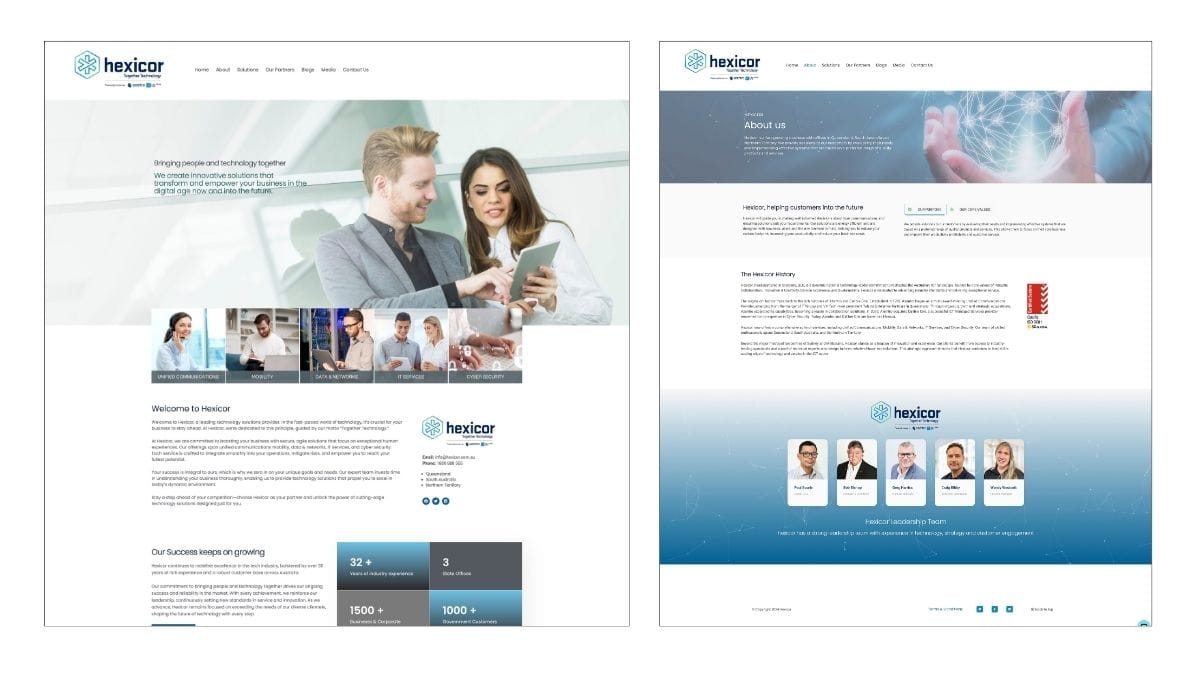a screenshot of a website that marketing minds design